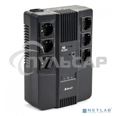 Источник бесперебойного питания Бастион SKAT-UPS 600 AI 220В 360Вт 1АКБ 7А·ч внутр. меандр. стаб-ция напр-я. 6 выходов (8998)