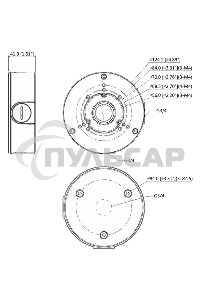 Монтажная коробка DAHUA DH-PFA130-E IP66, IK10 Совместима: для bullet, eyeball