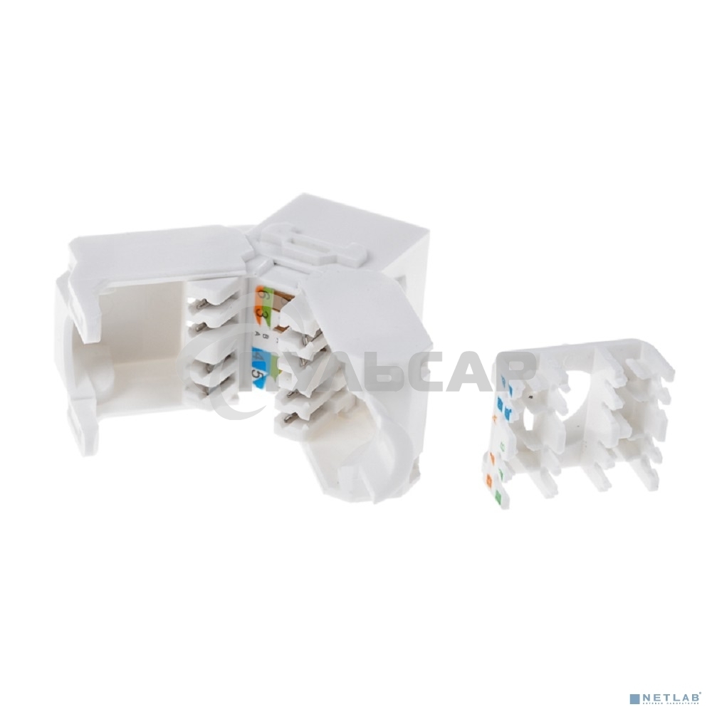 Модуль Rexant Keystone Jack RJ-45(8P8C), UTP неэкранированный, кат.5e, тип 90 градусов, самозажимной, белый