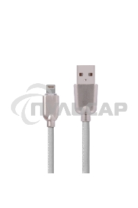 Кабель USB ACD-Allure Lightning ~ USB-A Кожа, 1м, белый (ACD-U926-P5W)