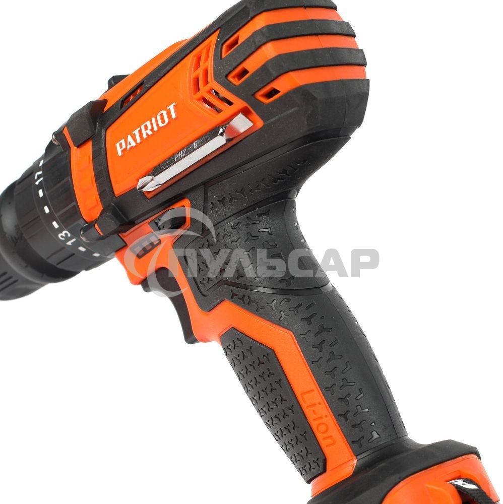 Дрель-шуруповерт Patriot BR 203UES, Аккумуляторная, 20В, 2 АКБ, Кейс