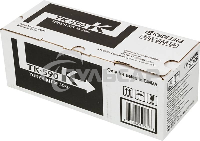 Картридж лазерный Kyocera TK-590K (1T02KV0NL0) черный для FS-C2026MFP/C2126MFP/C2526MFP/C2626MFP/C5250DN, P6026CDN/P6526CDN 7000 стр.