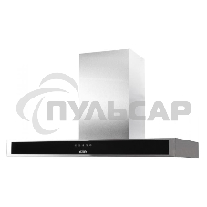 Вытяжка каминная Elikor Агат 90Н-1000-Е4Д нержавеющая сталь/черный, 89.6 см, 1000 куб. м/ч, 59 дБ