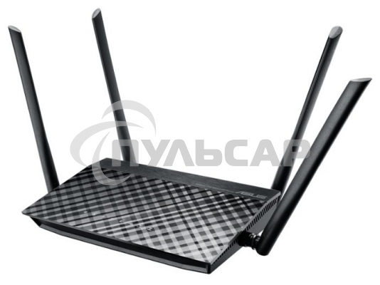 Маршрутизатор беспроводной Asus RT-AC1200 10/100BASE-TX черный (Dual Band)