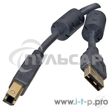 Кабель Defender USB04-10 PROКабель USB 2.0 для соед. 3.0м AM/BM, зол.конт, 2фер.фил.