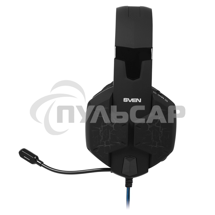 Гарнитура SVEN AP-U980MV, черный-синий (USB, LED, 7.1, 2.2m)
