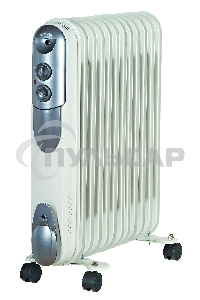 Обогреватель масляный Ресанта ОМПТ-12Н (12 секций) белый, 2500 Вт, 25 м2, термостат 67/3/5