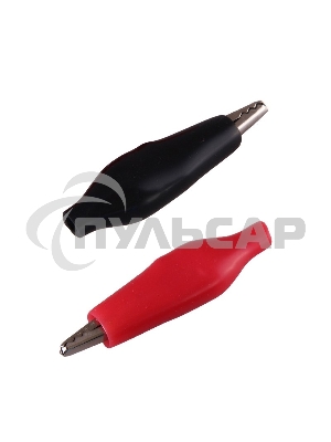 Зажим крокодил в изоляторе Rexant, длина 40 мм, ток 5A, 2 шт., пакет БОПП