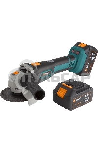 Машина шлифовальная угловая аккумуляторная Bort BWS-18Li-125 Диам. диска 125 мм; Аккумулятор 4 А.ч; Скорость холостого хода 4 000 - 9 000 об/мин;