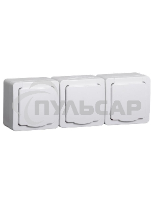 Розетка Iek ERMP32-K01-16-54-EC РСб23-3-ГПБб роз 3м с з/к о/у IP54 (белый) ГЕРМЕС PLUS