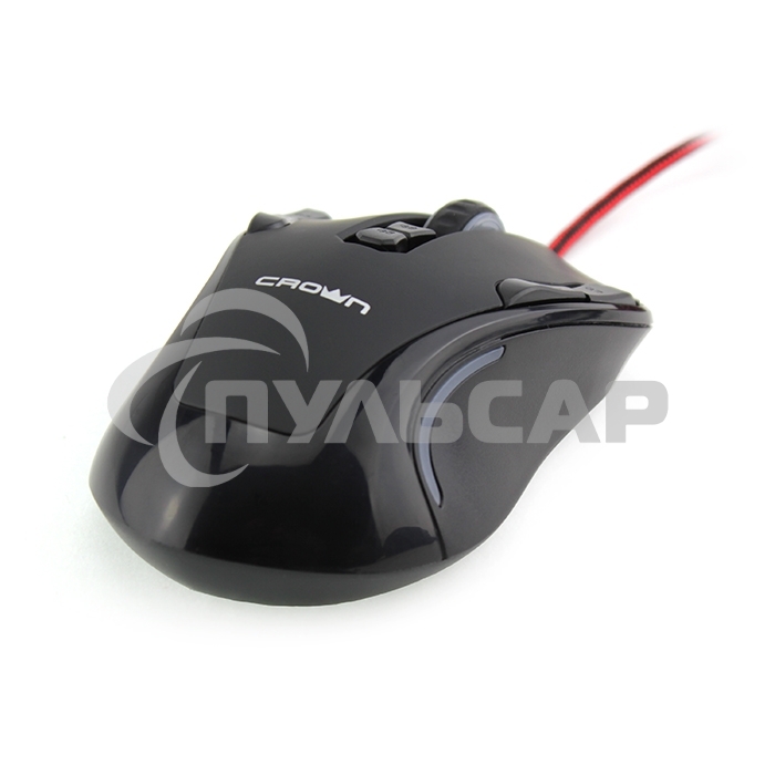 Мышь проводная Crown Gaming CMXG-804 черный, 2000 dpi, USB, кнопки - 9