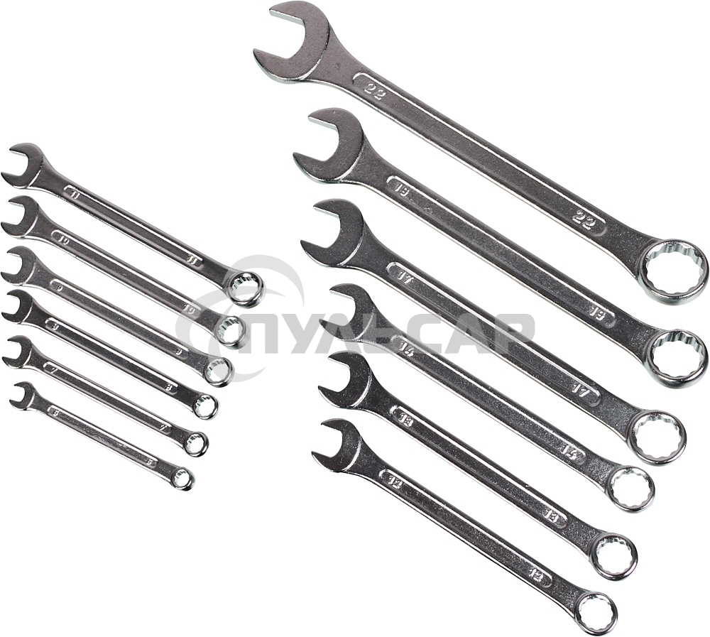 Набор комбинированных ключей ВИХРЬ 12 шт. 6-22 73/6/5/8
