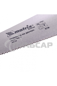 Ножовка Matrix по дереву,500 мм,волновая вырубка,3-4 TPI,зуб 2D,каленый зуб,двухкомп.руко-ка MASTER