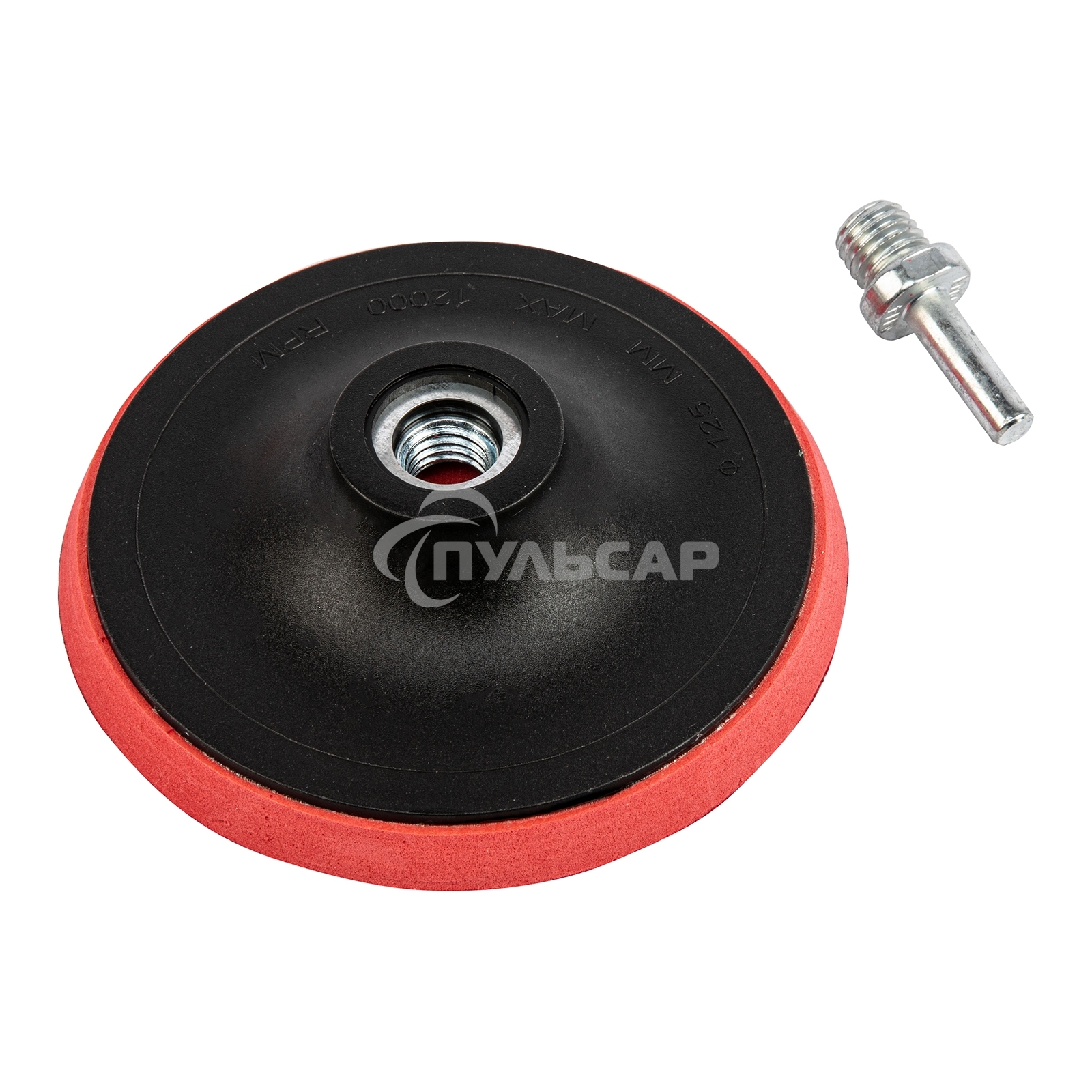 Насадка для дрели и УШМ с липучкой, 125 мм, с адаптером c М14 на d8 Сибртех