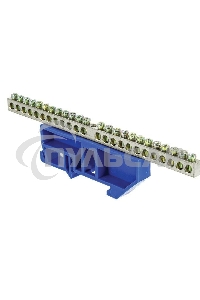 Шина нулевая N 6х9 24 отвер. никель син. изолятор на DIN-рейку PROxima EKF sn1-63-24-d