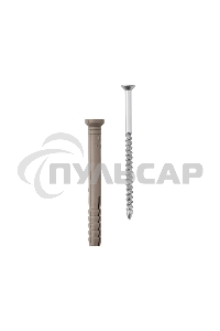 Дюбель-гвоздь потайной бортик, полипропилен 6х60 пакет (100 шт/уп) KRANZ 