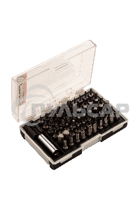 Набор бит Matrix с магнитным держателем, CrV, 61шт