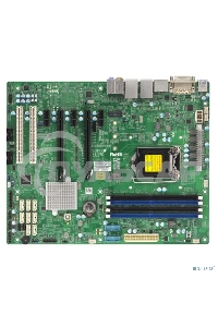 Материнская плата Supermicro MBD-X11SAE-B, LGA1151, Intel C236, 4xDDR4, 8xSATA, 1xM.2, 2xPCIe 3.0 x16, 3xPCIe 3.0 x1, 2xPCI, 2x1Gb LAN, 2xUSB-A 2.0, 2xUSB-A 5Gbps, 2xUSB-A 10Gbps, 1xDVI-D, 1xDP, 1xHDMI, COM-порт, ATX