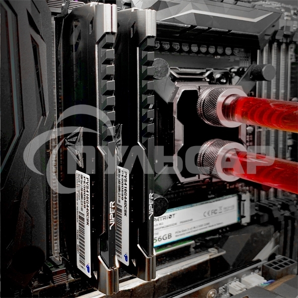 Оперативная память Patriot Viper Steel, DDR4, 16Gb (2x8 Gb), 3600 MHz, CL18, DIMM, радиатор, черный