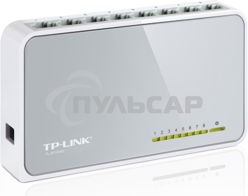 Коммутатор TP-Link SOHO TL-SF1008D Коммутатор 8-port 10/100M mini Desktop Switch, 8 10/100M RJ45 ports, Plastic case