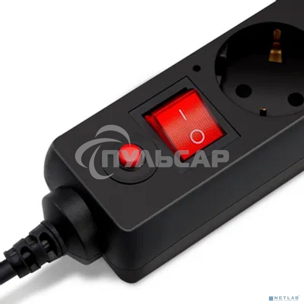 Сетевой фильтр Buro 500SH-5-B 5м (5 розеток) черный (коробка)