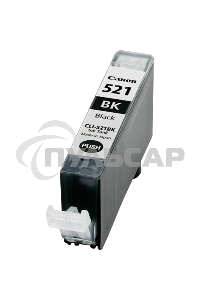 Картридж струйный CLI-521Bk (2933B004) черный (9 мл.) для Canon Pixma iP3600, 4600, MP540,MP620, MP630, MP980