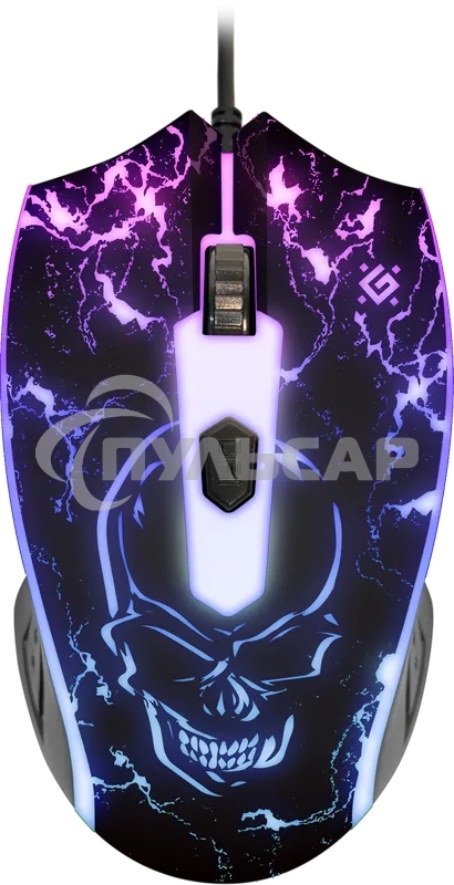 Мышь проводная Defender Overmatch GM-069 черный, 2400 dpi, USB, кнопки - 4