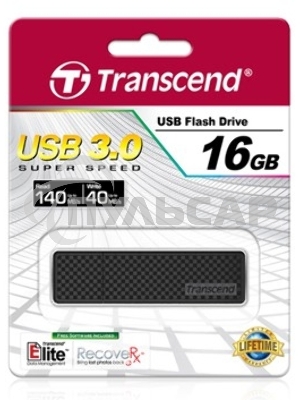 Флешка USB Transcend Jetflash 780 (TS16GJF780), 16 Gb, USB 3.0, R/W 140/40, черный / серебристый