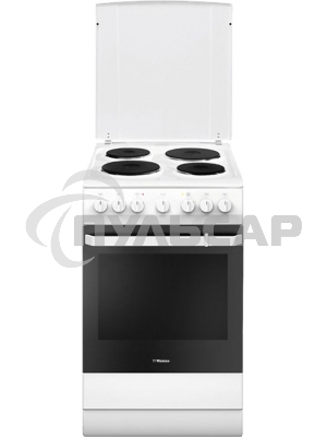 Плита электрическая Hansa FCEW54109 белый, конфорок 4 шт, духовка 65 л, 50 см x 85 см x 60 см