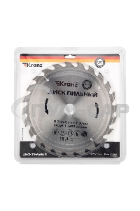 Диск пильный 250 мм х 24 зуб х 30 мм Kranz