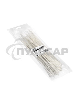 Стяжка (хомут) нейлоновая ExeGate CV66-300x4.8W (нейлон 6.6, 300x4.8мм, неоткрывающаяся, halogen free, -40°C - +85°C, белая, 100 шт)