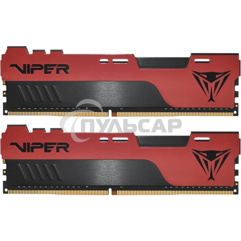 Оперативная память Patriot Viper Elite II, DDR4, 16Gb (2x8 Gb), 3600 MHz, CL20, DIMM, радиатор, красный, черный
