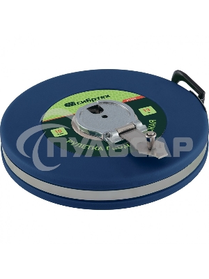 Рулетка СИБРТЕХ 31260 геодезическая 10 мх13мм закрытый корпус фиберглассовая лента