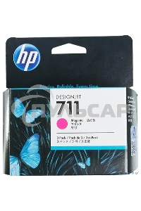 Картридж струйный HP №711 CZ135A пурпурный x3уп. для HP DJ T120/T520