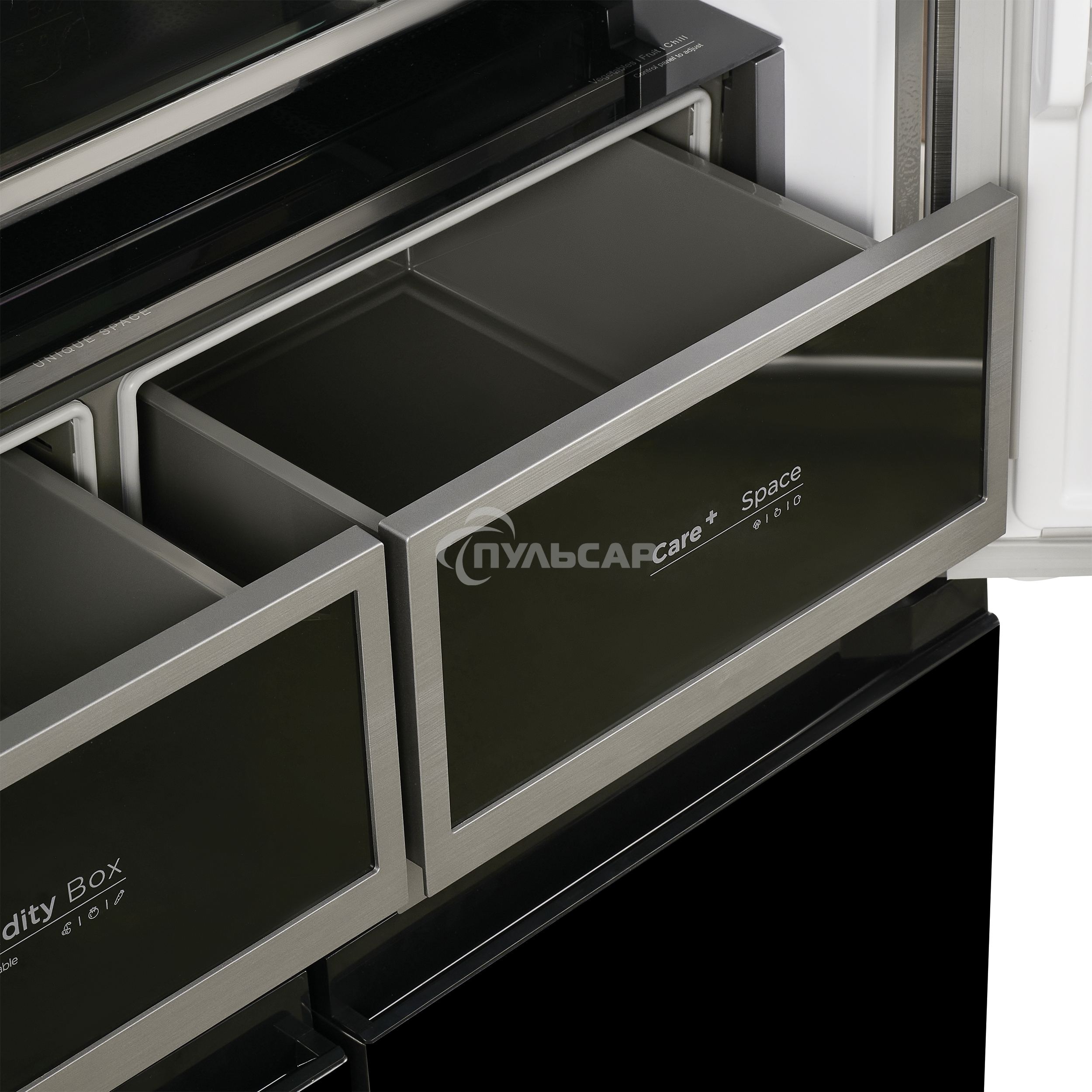 Холодильник Maunfeld MFF183NFBE черный трехкамерный инвертор 270/135л морозилка снизу, Total NoFrost, Side by Side