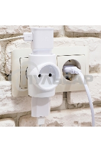 Евротройник электрический без заземления 220 В, 6A Rexant Индивидуальный пакет