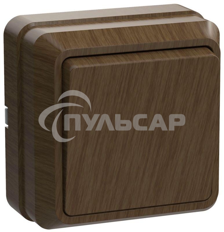 Выключатель 1-кл. ОП ОКТАВА 10А IP20 дуб ИЭК EVO10-K04-10-DC