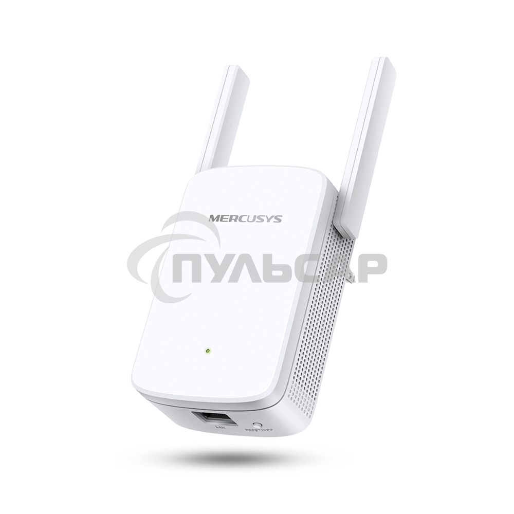 Усилитель сигнала Mercusys ME30 AC1200 Wi-Fi Range Extender, 300 Mbps at 2.4 GHz + 867 Mbps at 5 GHz, 1 x 10/100 LAN, 2× Fixed External Antennas, Wall Plugged, WPS/Reset Button, Signal Indicator, Range Extender/Access Point mode, Adaptive Path Selection