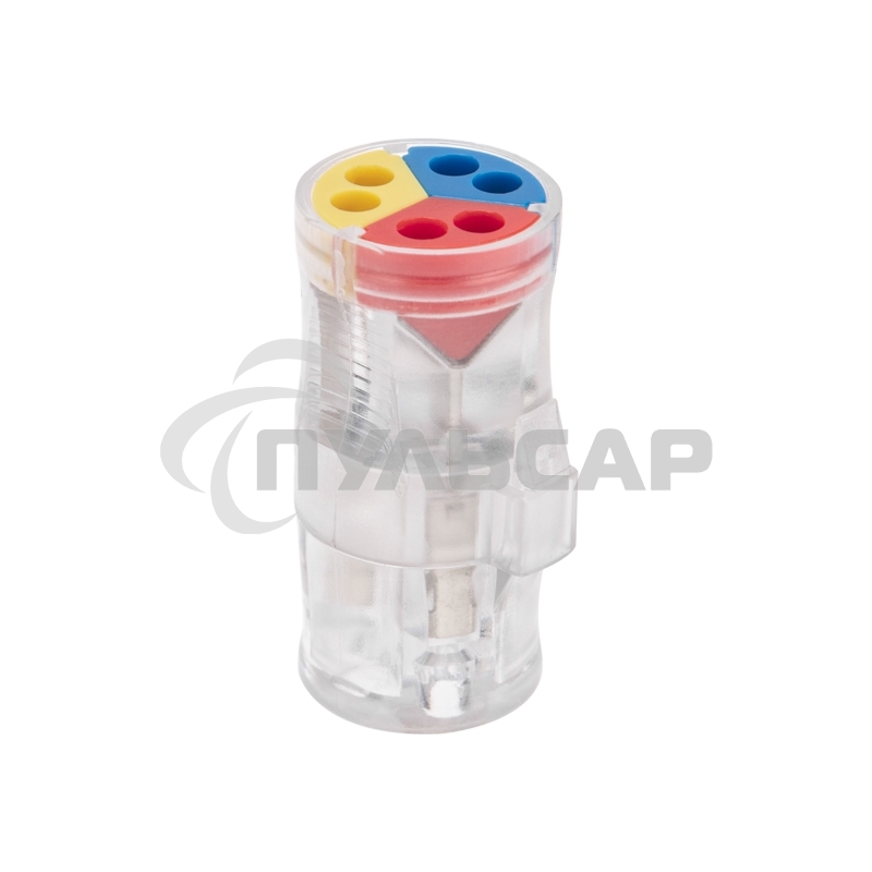 Экспресс-клемма СМК 2273-2x3R проходная разъемная 3 полюса 3х2-проводная 0,5-2,5мм² (50 шт/уп) Rexant