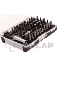 Набор бит Matrix с магнитным держателем, CrV, 61шт