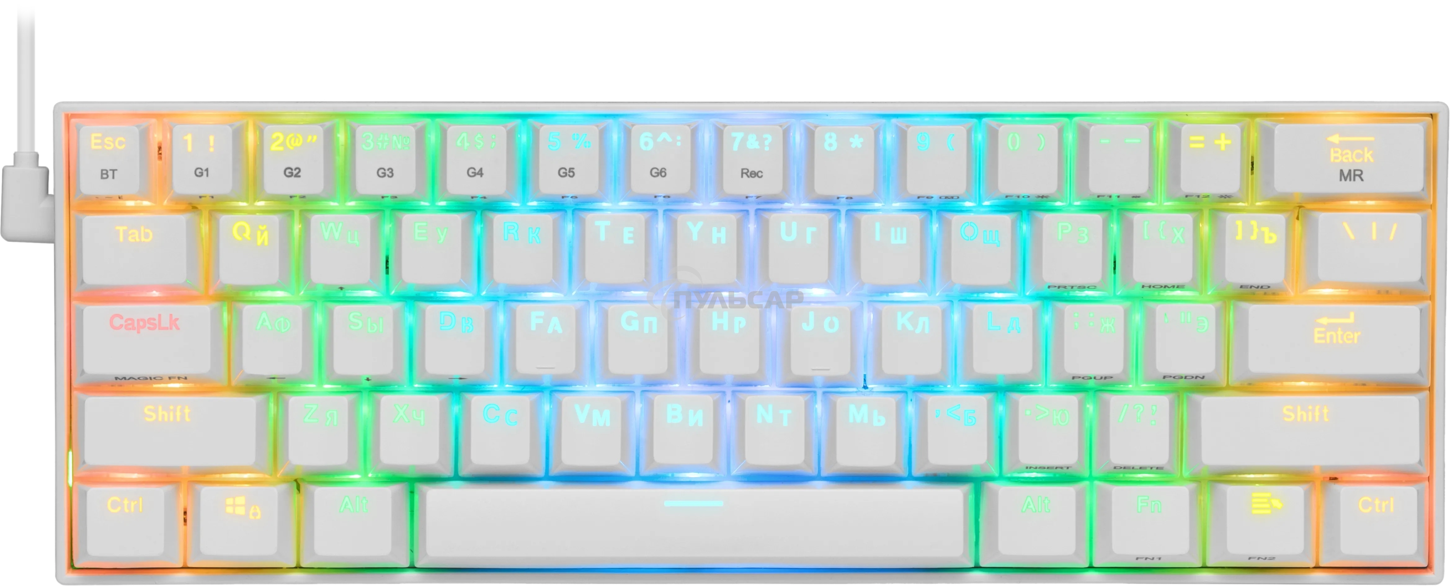 Клавиатура беспроводная Defender DRACONIC RU белый