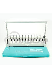 Переплетчик Heleos БП13п бирюзово-белый (БП13ПББ) A4/перф.13л.сшив/макс.450л./пластик.пруж. (6-51мм)