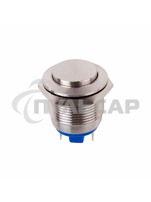 Кнопка антивандальная Ø19 Б/Фикс (2с) (ON)-OFF выпуклая Rexant