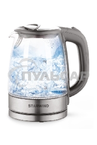Чайник электрический Starwind SKG2315 1.7л. 2200Вт серый/серебристый (корпус: стекло)