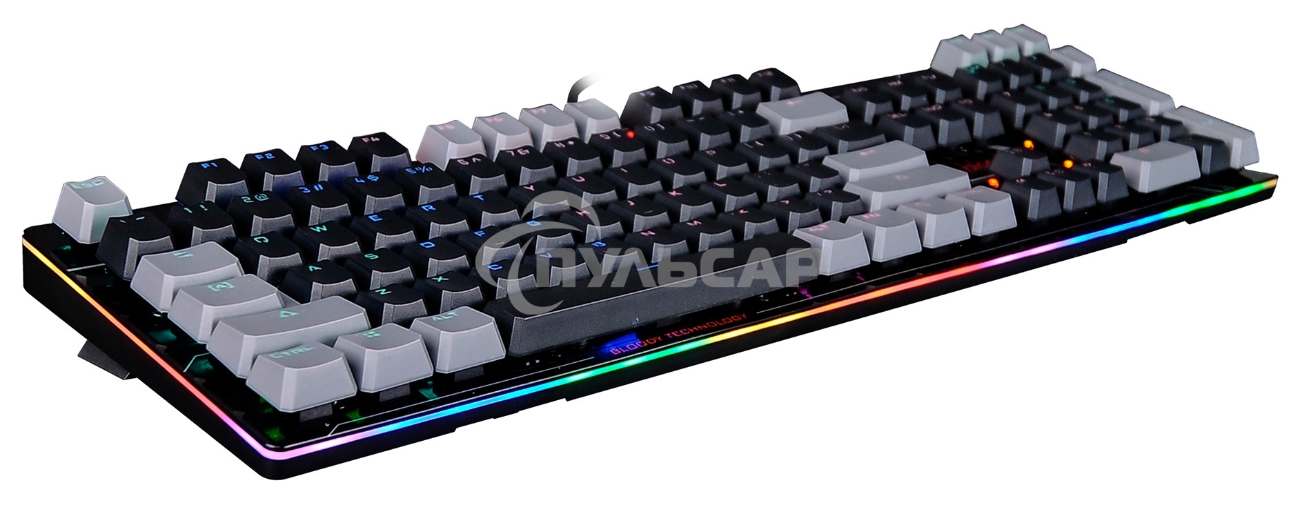 Клавиатура проводная A4Tech Bloody B808N USB черный/серый