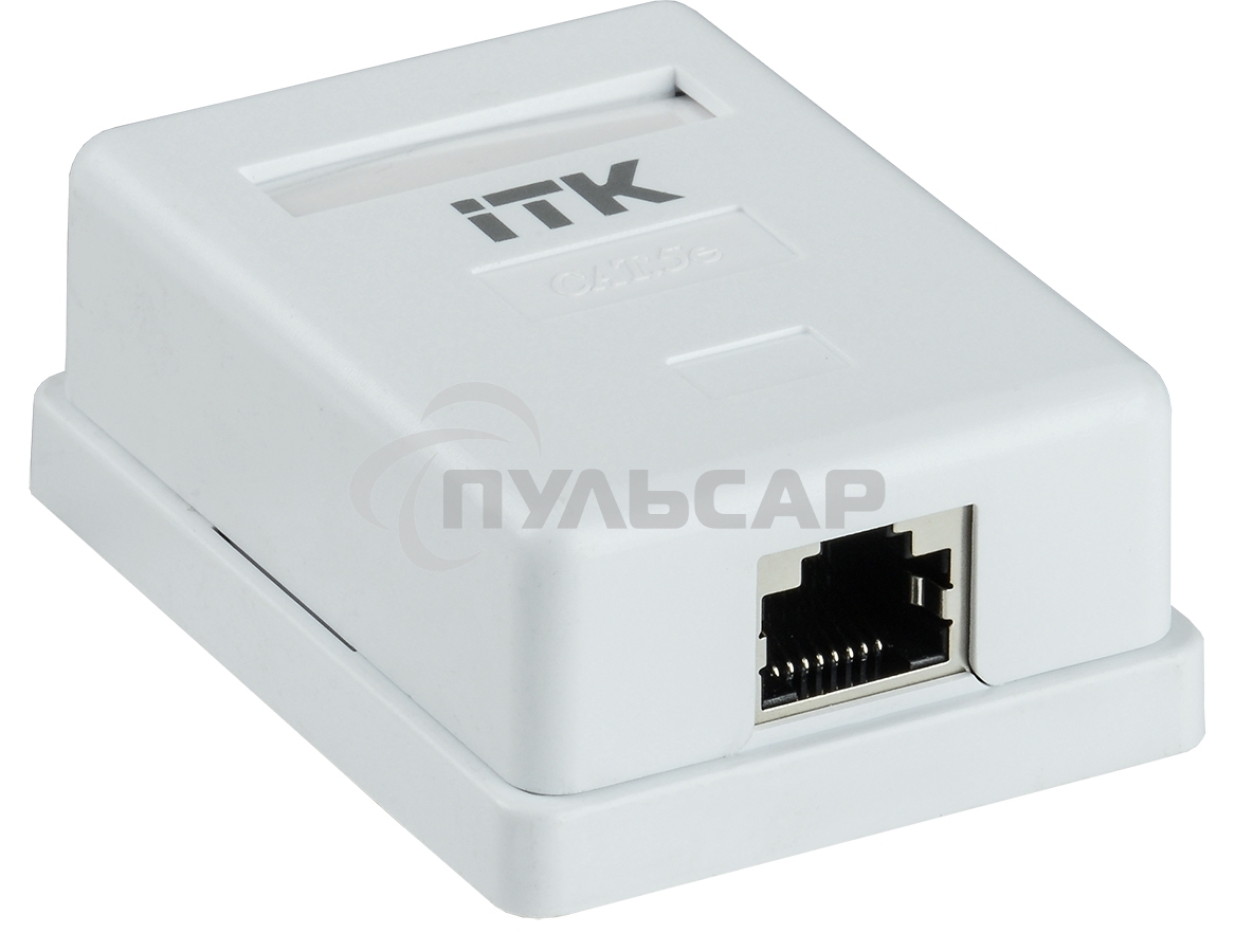 Настенная инф. розетка RJ45 кат. 5E FTP 1-порт