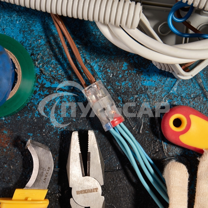 Экспресс-клемма СМК 2273-2x3R проходная разъемная 3 полюса 3х2-проводная 0,5-2,5мм² (50 шт/уп) Rexant