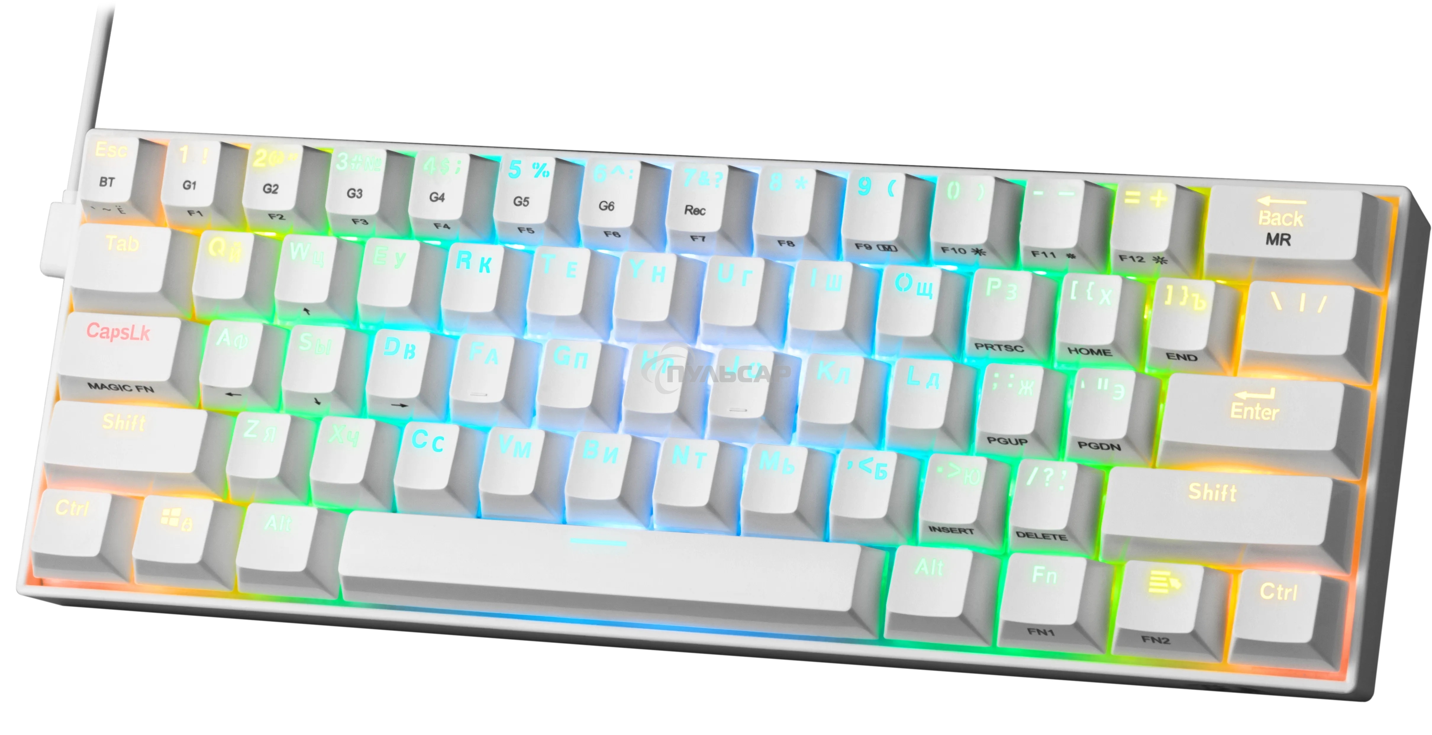 Клавиатура беспроводная Defender DRACONIC RU белый