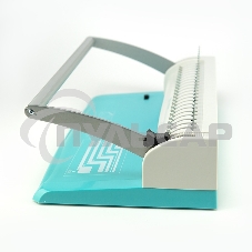 Переплетчик Heleos БП13п бирюзово-белый (БП13ПББ) A4/перф.13л.сшив/макс.450л./пластик.пруж. (6-51мм)