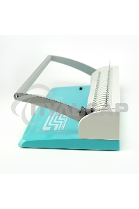 Переплетчик Heleos БП13п бирюзово-белый (БП13ПББ) A4/перф.13л.сшив/макс.450л./пластик.пруж. (6-51мм)